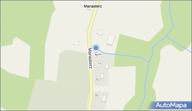 Manasterz, Manasterz, 75, mapa Manasterz