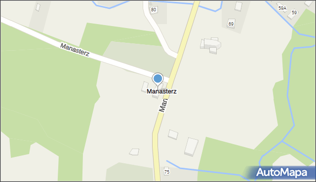 Manasterz, Manasterz, 84, mapa Manasterz