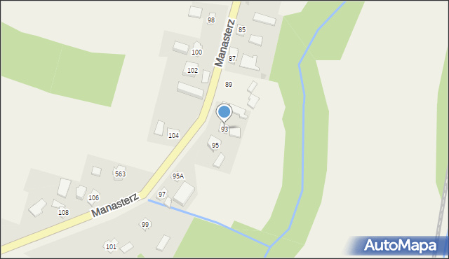 Manasterz, Manasterz, 93, mapa Manasterz