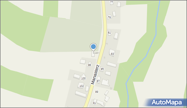 Manasterz, Manasterz, 96, mapa Manasterz