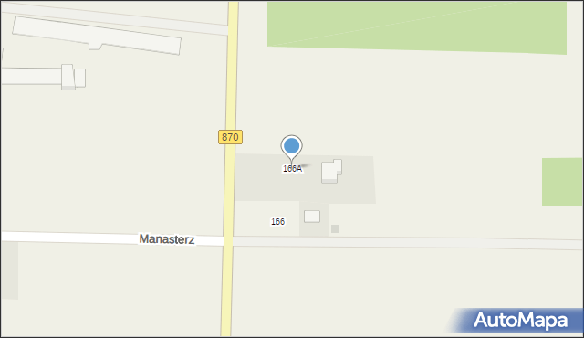 Manasterz, Manasterz, 166A, mapa Manasterz