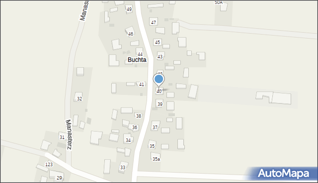 Manasterz, Manasterz, 40, mapa Manasterz