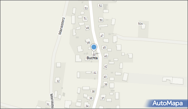 Manasterz, Manasterz, 44, mapa Manasterz
