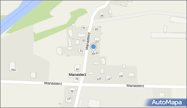 Manasterz, Manasterz, 62, mapa Manasterz