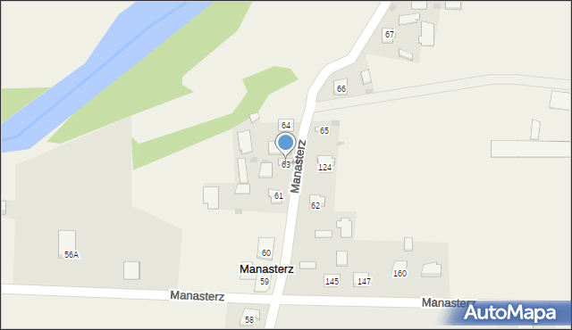 Manasterz, Manasterz, 63, mapa Manasterz