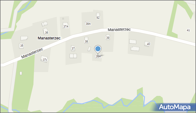 Manasterzec, Manasterzec, 39A, mapa Manasterzec