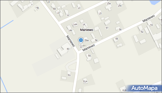 Maniewo, Maniewo, 11, mapa Maniewo