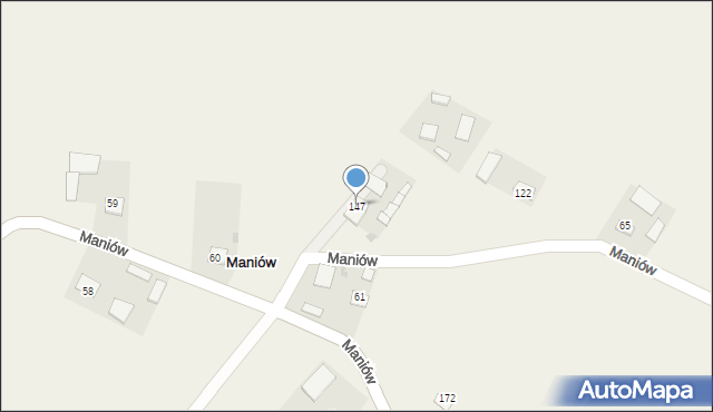 Maniów, Maniów, 147, mapa Maniów