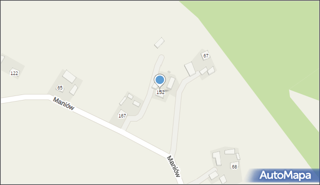 Maniów, Maniów, 152, mapa Maniów