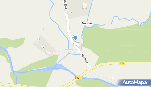 Maniów, Maniów, 6, mapa Maniów