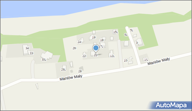 Maniów Mały, Maniów Mały, 21l, mapa Maniów Mały