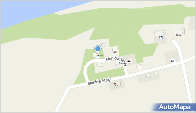 Maniów Mały, Maniów Mały, 47l, mapa Maniów Mały