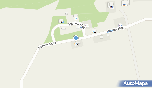Maniów Mały, Maniów Mały, 59L, mapa Maniów Mały