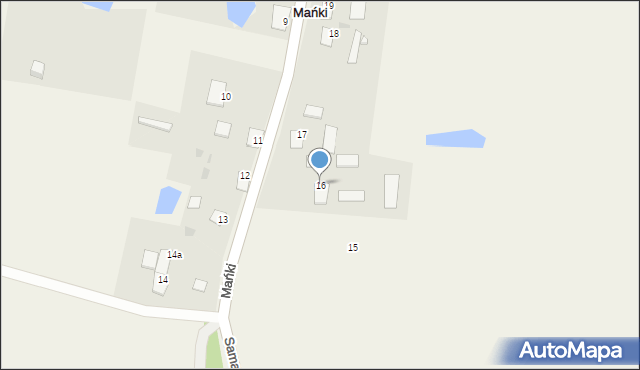 Mańki, Mańki, 16, mapa Mańki