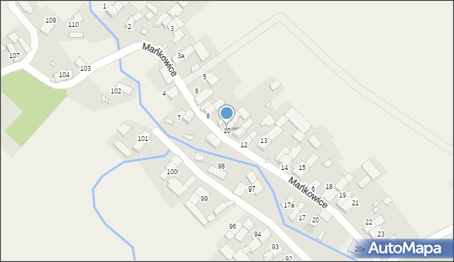 Mańkowice, Mańkowice, 10, mapa Mańkowice