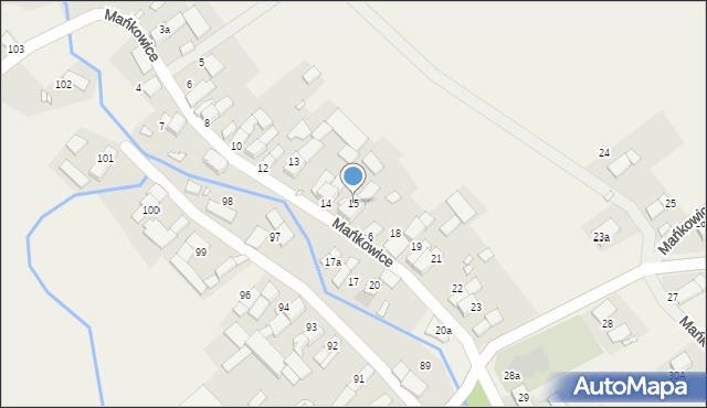 Mańkowice, Mańkowice, 15, mapa Mańkowice