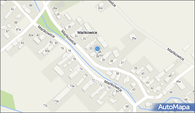 Mańkowice, Mańkowice, 34, mapa Mańkowice