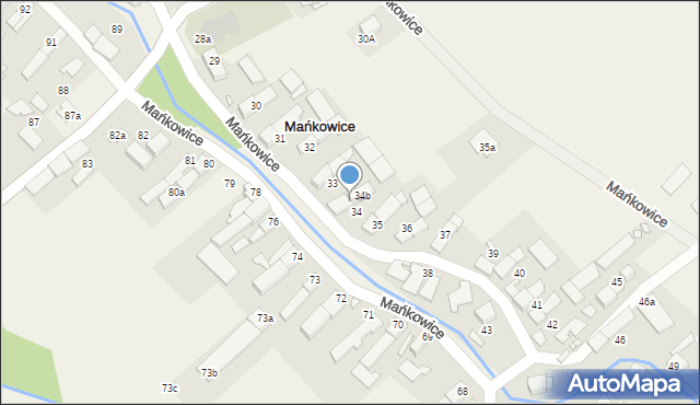 Mańkowice, Mańkowice, 34a, mapa Mańkowice