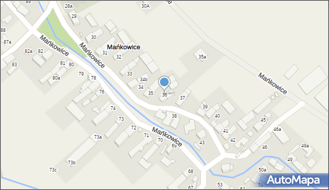 Mańkowice, Mańkowice, 36, mapa Mańkowice