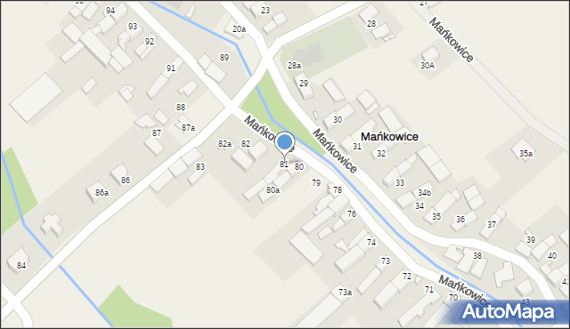 Mańkowice, Mańkowice, 81, mapa Mańkowice