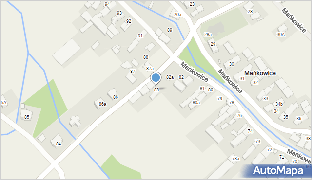 Mańkowice, Mańkowice, 83, mapa Mańkowice