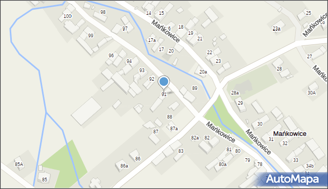 Mańkowice, Mańkowice, 91, mapa Mańkowice