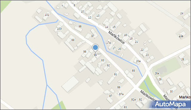 Mańkowice, Mańkowice, 94, mapa Mańkowice