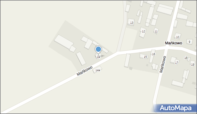 Mańkowo, Mańkowo, 14, mapa Mańkowo