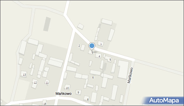 Mańkowo, Mańkowo, 3, mapa Mańkowo