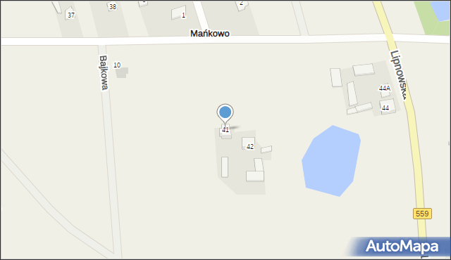 Mańkowo, Mańkowo, 41, mapa Mańkowo