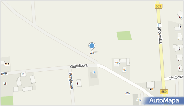 Mańkowo, Mańkowo, 49c, mapa Mańkowo