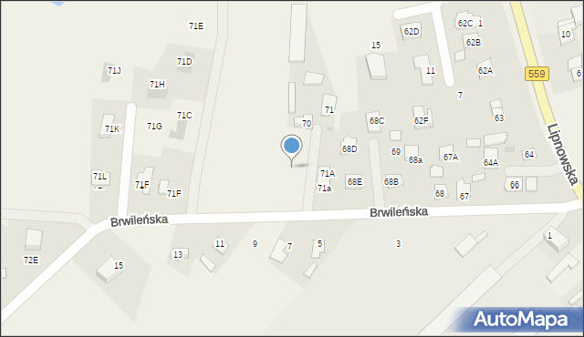 Mańkowo, Mańkowo, 70a, mapa Mańkowo