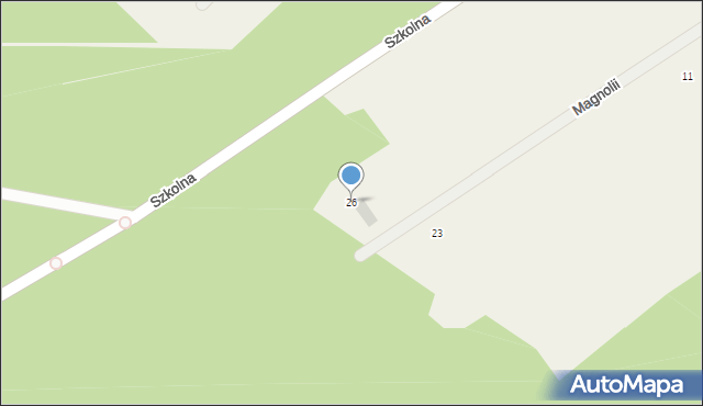 Manowo, Magnolii, 26, mapa Manowo