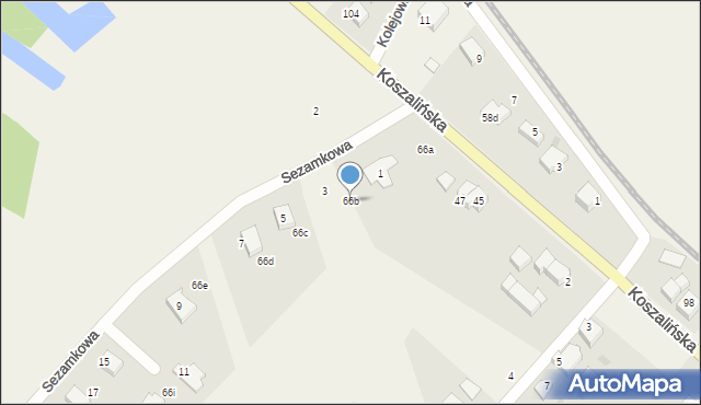 Manowo, Manowo, 66b, mapa Manowo