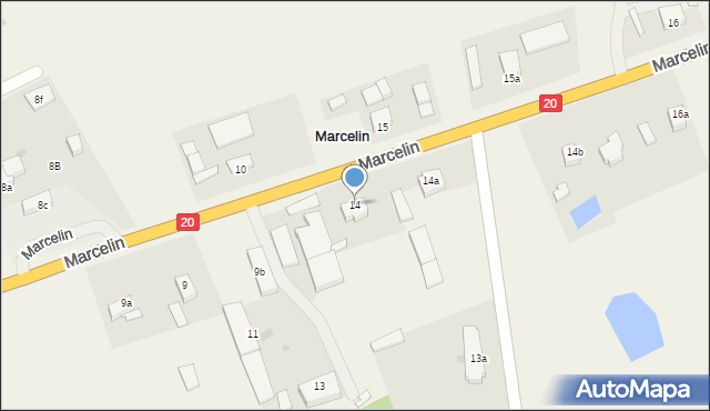 Marcelin, Marcelin, 14, mapa Marcelin