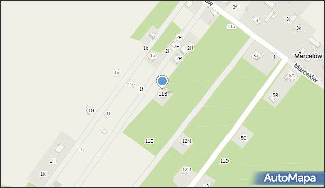 Marcelów, Marcelów, 11B, mapa Marcelów