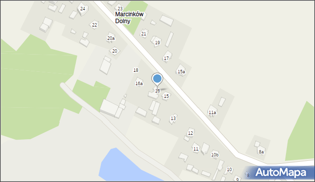 Marcinków, Marcinków, 16, mapa Marcinków