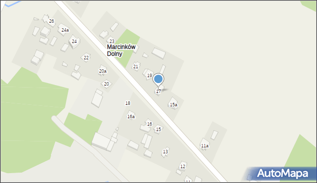 Marcinków, Marcinków, 17, mapa Marcinków