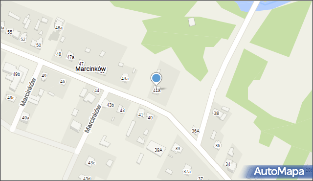 Marcinków, Marcinków, 41a, mapa Marcinków