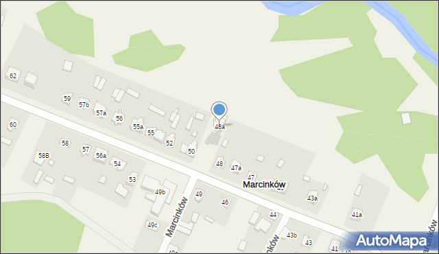 Marcinków, Marcinków, 48a, mapa Marcinków