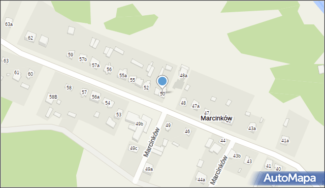 Marcinków, Marcinków, 50, mapa Marcinków