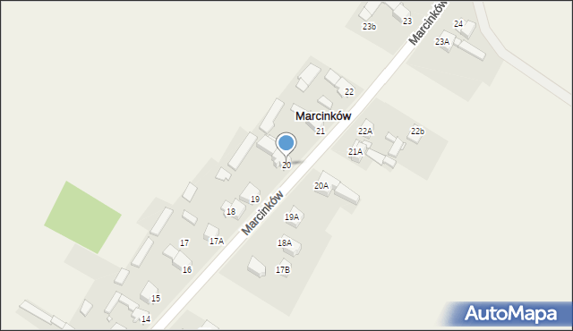 Marcinków, Marcinków, 20, mapa Marcinków