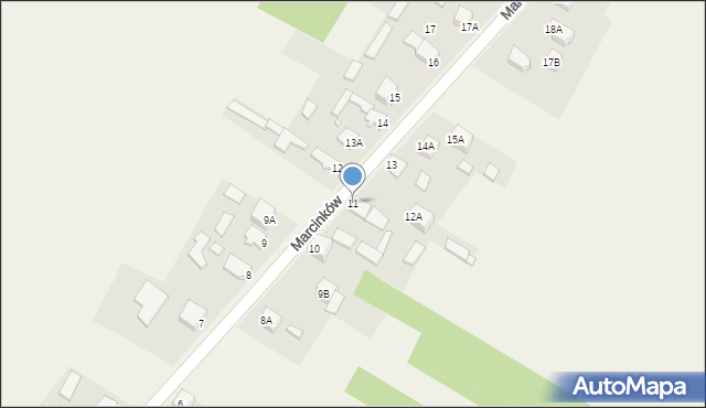 Marcinków, Marcinków, 11, mapa Marcinków