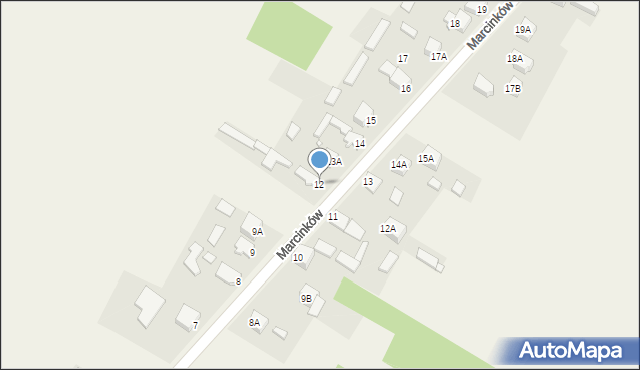 Marcinków, Marcinków, 12, mapa Marcinków