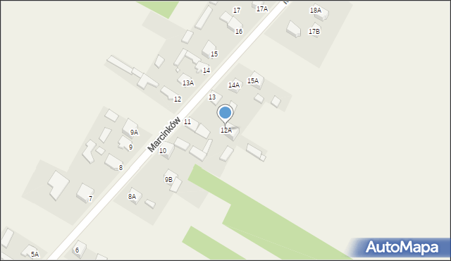 Marcinków, Marcinków, 12A, mapa Marcinków