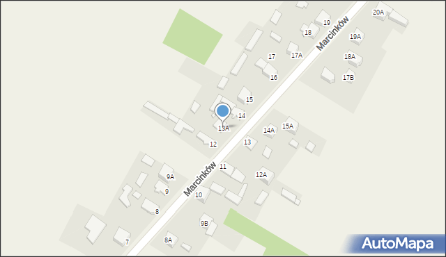 Marcinków, Marcinków, 13A, mapa Marcinków