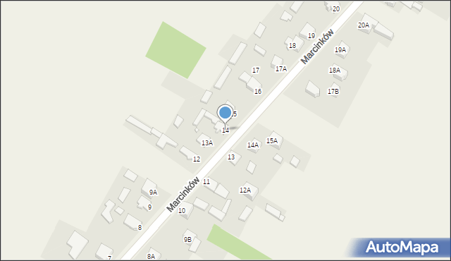 Marcinków, Marcinków, 14, mapa Marcinków