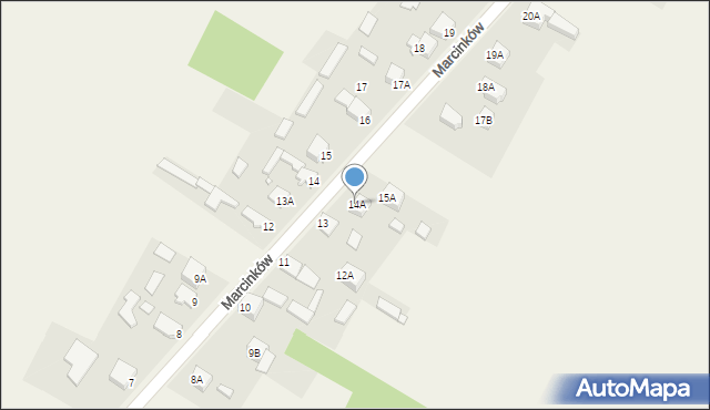 Marcinków, Marcinków, 14A, mapa Marcinków