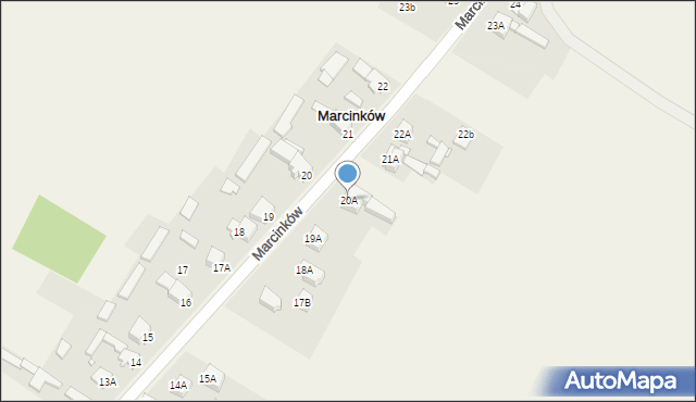 Marcinków, Marcinków, 20A, mapa Marcinków