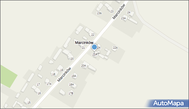 Marcinków, Marcinków, 21A, mapa Marcinków